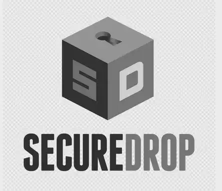 Logo of SecureDrop on a digital interface